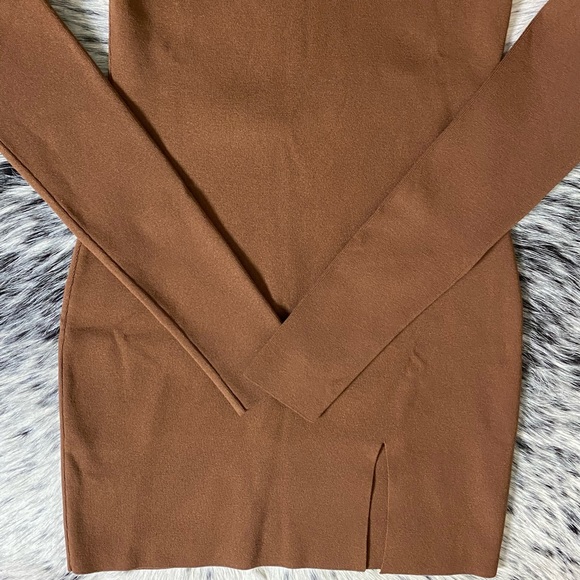 ZEYNEP ARCAY SIDE-SLIT MINI DRESS, NUDE SZ IT/36 US/0 - Picture 6 of 15